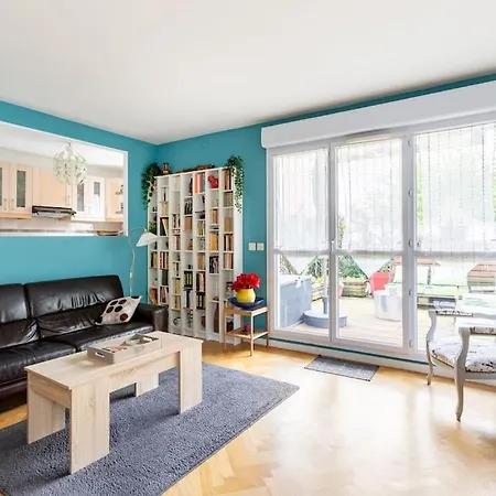 Bel Appartement Avec Terrasse Et Parking Gratuit Massy  Exterior foto